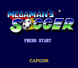 Megaman's Soccer (USA) Title Screen